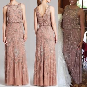 Aidan Mattox Sleeveless Beaded Blouson